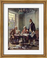 Writing the Declaration of Independence, 1776 Fine Art Print