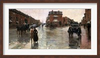 Rainy Day, Boston, 1885 Fine Art Print