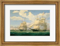 The Ships "Winged Arrow" and "Southern Cross" in Boston Harbor, 1853 Fine Art Print