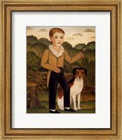 Boy with Dog Fine Art Print