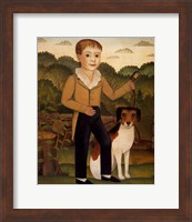 Boy with Dog Fine Art Print