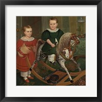 The Hobby Horse, ca. 1840 Framed Print