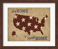 My Home Sweet Home USA Map Fine Art Print