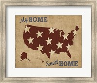 My Home Sweet Home USA Map Fine Art Print
