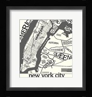 New York Map Fine Art Print