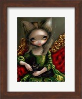Princess with a Black Cat Fine Art Print