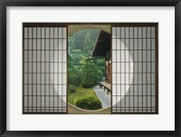 Tea House Window, Sesshuji Temple, Kyoto, Japan Fine Art Print