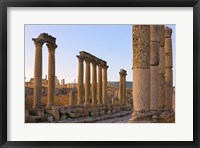 Column street in ancient Jerash ruins, Amman, Jordan Fine Art Print