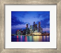 Singapore Skyline at Night Fine Art Print