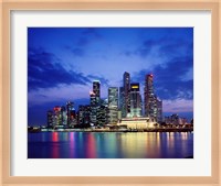 Singapore Skyline at Night Fine Art Print