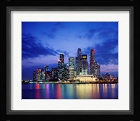 Singapore Skyline at Night Fine Art Print
