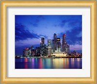 Singapore Skyline at Night Fine Art Print