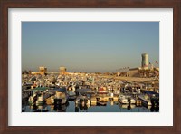 Kuwait, Kuwait City, yacht boats in pleasure port Fine Art Print