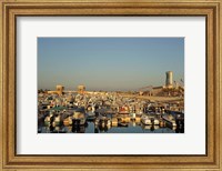 Kuwait, Kuwait City, yacht boats in pleasure port Fine Art Print