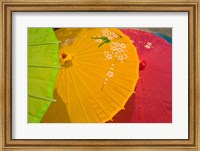 Birghtly Colored Parasols, Bulguksa Temple, Gyeongju, South Korea Fine Art Print