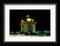 Patuxai (Arch of Triumph) at Night, Luang Prabang, Laos Fine Art Print