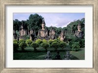 Buddhist Sculptures at Xieng Khuan Buddha Park, Vientiane, Laos Fine Art Print