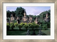 Buddhist Sculptures at Xieng Khuan Buddha Park, Vientiane, Laos Fine Art Print