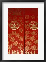 Decorated Door at Wat Xeomg Tong, Laos Fine Art Print