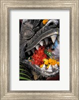 Flower Offerings in Stone Dragon's Mouth, Laos Fine Art Print