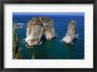 Asia, Lebanon, Beirut, Coastal Pigeon Rocks Fine Art Print