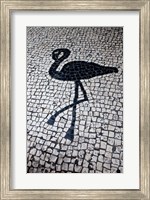 China, Macau Portuguese tile designs - flamingo, Senate Square Fine Art Print