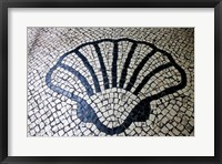 China, Macau Portuguese tile designs - sea shell, Senate Square Fine Art Print