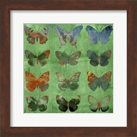 Butterflies on Green Fine Art Print