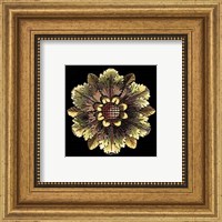 Rosette on Black I Fine Art Print