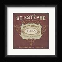 Vintage Wine Labels IV Framed Print