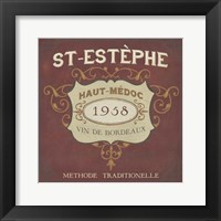 Vintage Wine Labels IV Framed Print