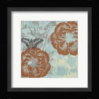 Teal Garden I Framed Print