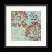 Teal Garden II Framed Print