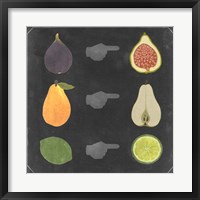 Blackboard Fruit I Fine Art Print