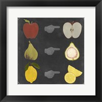 Blackboard Fruit II Framed Print