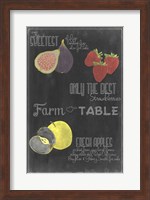 Blackboard Fruit III Fine Art Print