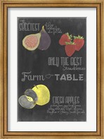 Blackboard Fruit III Fine Art Print