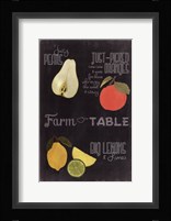 Blackboard Fruit IV Framed Print