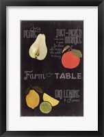 Blackboard Fruit IV Framed Print