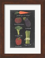 Blackboard Veggies I Fine Art Print
