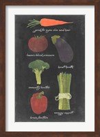 Blackboard Veggies I Fine Art Print