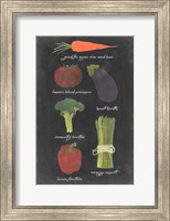 Blackboard Veggies I Fine Art Print