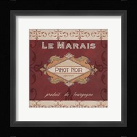 Burgundy Wine Labels I Fine Art Print