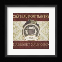Burgundy Wine Labels II Framed Print