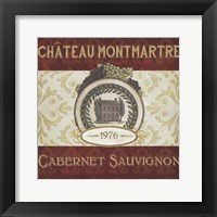 Burgundy Wine Labels II Framed Print