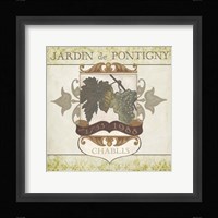 White Wine Labels I Framed Print