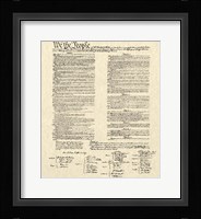 Constitution Document Framed Print