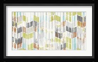 Brushed Chevron I Framed Print