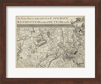 Map of London Grid II Fine Art Print