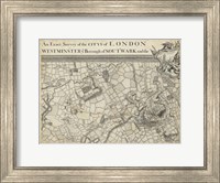 Map of London Grid II Fine Art Print